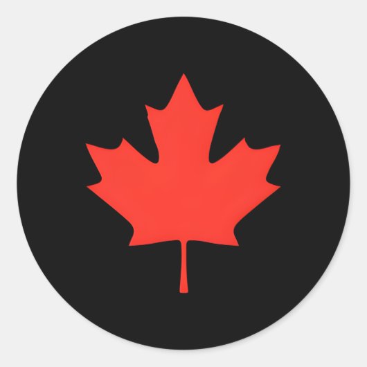 Kanada Day Py liefert Ahornleaf Kanadische Flagge  Runder Aufkleber (Vorderseite)