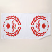 Kanada Day Wreath Beach Handtuch (Vorderseite)