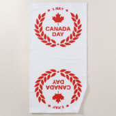 Kanada Day Wreath Beach Handtuch (Vorderseite)