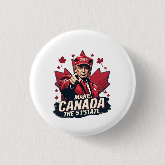 Kanada der 51. Staat Trump Kanadier Button (Vorderseite)
