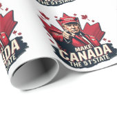 Kanada der 51. Staat Trump Kanadier Geschenkpapier (Rolleneckpunkt)