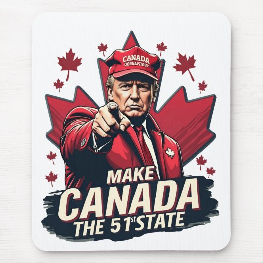 Kanada der 51. Staat Trump Kanadier Mousepad (Vorne)