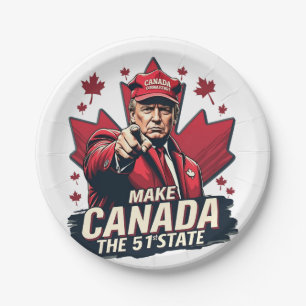 Kanada der 51. Staat Trump Kanadier Pappteller