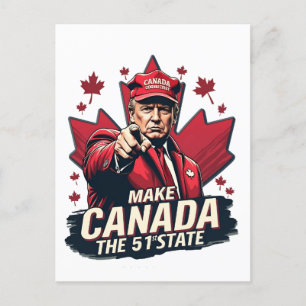 Kanada der 51. Staat Trump Kanadier Postkarte