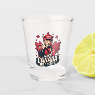 Kanada der 51. Staat Trump Kanadier Schnapsglas