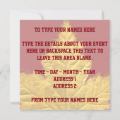 Kanada Einladungen Personalisieren von Varsity Can (Rückseite)