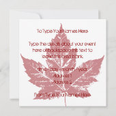 Kanada Einladungen Personalisiert Cooles Kanada Ka (Rückseite)