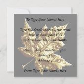 Kanada Einladungen Personalisiert Gold Canada UAWG (Rückseite)