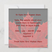 Kanada Einladungen Personalisiert Kanada Flaggenst (Rückseite)