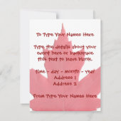 Kanada Einladungen Personalisiert Kanada Flaggenst (Rückseite)