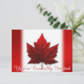 Kanada Einladungen Personalisierte kanadische RSVP (Stehend Vorderseite)