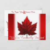 Kanada Einladungen Personalisierte kanadische RSVP (Vorne/Hinten)