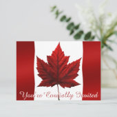Kanada Einladungen Personalisierte kanadische RSVP (Stehend Vorderseite)
