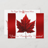 Kanada Einladungen Personalisierte kanadische RSVP (Vorne/Hinten)