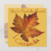 Kanada Einladungen Personalisiertes Ahornblätterbl (Vorne/Hinten)