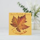 Kanada Einladungen Personalisiertes Ahornblätterbl (Stehend Vorderseite)