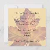 Kanada Einladungen Personalisiertes Ahornblätterbl (Rückseite)