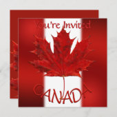 Kanada Einladungen Personalisiertes Ahornblätterbl (Vorne/Hinten)