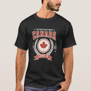 Kanada Elbows Up Canadian Pride Flag Leaf 1867 Ant T-Shirt
