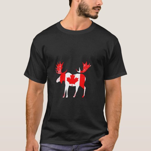 Kanada-Elch-Silhouette T-Shirt (Vorderseite)