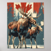 Kanada Elch Vintag Poster (Vorne)