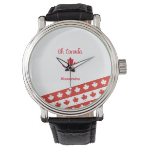 Kanada Elegant Red Maple Leaf Armbanduhr