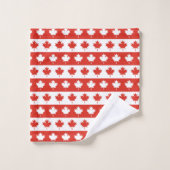 Kanada | Elegant Red Maple Leaf Badhandtuch Set (Waschlappen)