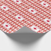 Kanada | Elegant Red Maple Leaf Geschenkpapier (Ecke)
