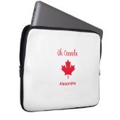 Kanada | Elegant Red Maple Leaf Laptopschutzhülle (Vorne Rechts)