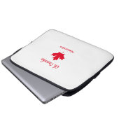 Kanada | Elegant Red Maple Leaf Laptopschutzhülle (Vorne Knopf)