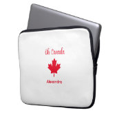 Kanada | Elegant Red Maple Leaf Laptopschutzhülle (Vorderseite Links)