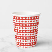 Kanada | Elegant Red Maple Leaf Pappbecher (Rückseite)