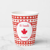 Kanada | Elegant Red Maple Leaf Pappbecher (Vorderseite)