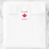 Kanada | Elegant Red Maple Leaf Runder Aufkleber (Tasche)