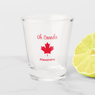 Kanada Elegant Red Maple Leaf Schnapsglas