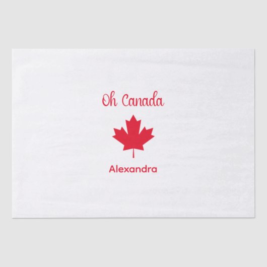 Kanada | Elegant Red Maple Leaf Seidenpapier (Vorderseite)