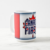 KANADA ERSTE MARINE BLAU KAFFEETASSE (Vorderseite Links)
