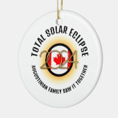 KANADA Flag 2024 INSGESAMT SOLAR ECLIPSE Souvenir Keramik Ornament (Links)