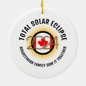KANADA Flag 2024 INSGESAMT SOLAR ECLIPSE Souvenir Keramik Ornament (Hinten)