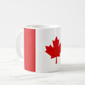 Kanada Flag Ahornleaf Red White Patriotic Kaffeetasse (Vorderseite Links)