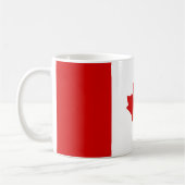 Kanada Flag Ahornleaf Red White Patriotic Kaffeetasse (Links)