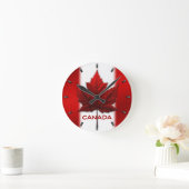 Kanada Flag Clock Kanada Souvenir Wall Clocks Gesc Runde Wanduhr (Zuhause)