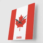 Kanada Flag Dazzzling Patriotic Quadratische Wanduhr (Winkel)