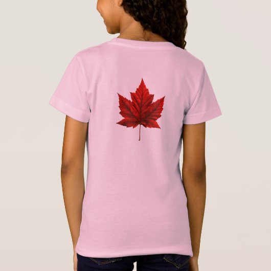 Kanada Flag Girl's T - Shirt Kid's Canada Souvenir (Rückseite)