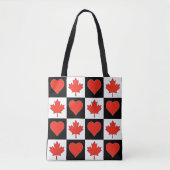 Kanada Flag Herzmuster Patriotic Kanadischer Prix Tasche (Vorderseite)