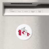 Kanada Flag-Karte Magnet (In Situ (Geschirrspüler))
