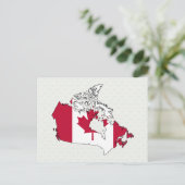 Kanada Flag-Karte Postkarte (Stehend Vorderseite)