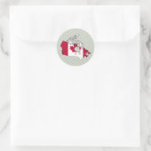 Kanada Flag-Karte Runder Aufkleber (Tasche)
