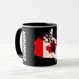 Kanada Flag Map Tasse