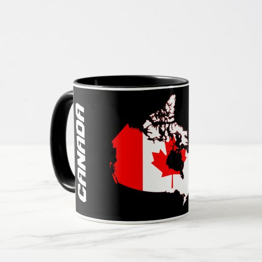 Kanada Flag Map Tasse (Vorderseite Links)
